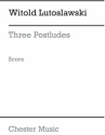 Witold Lutoslawski:  Three Postludes (Score) Orchestra Score