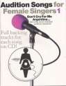 Audition Songs for female Singers vol.1 (+CD) piano/vocal/guitar songbook