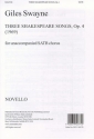 Giles Swayne, Three Shakespeare Songs SATB Buch