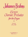 Johannes Brahms, Eleven Chorale Preludes For Organ Orgel Buch