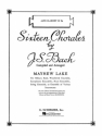 Johann Sebastian Bach, Sixteen Chorales - Eb Alto Clarinet Alto Clarinet Stimme