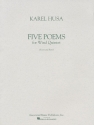 Karel Husa, Five Poems Blserquintett Partitur + Stimmen