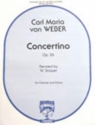 Carl Von Weber Concertino Klarinette und Klavier Klavierauszug mit Solostimme