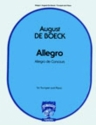 Auguste de Boeck Allegro Trompete und Klavier Klavierauszug mit Solostimme