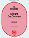 Jean Singelee Allegro De Concert 5 Saxophone Partitur und Stimmen