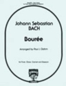 Johann Sebastian Bach Bourree Flte, Oboe, Klarinette und Fagott Partitur und Stimmen