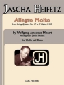 Wolfgang Amadeus Mozart Allegro Molto Violine und Klavier