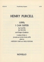 Henry Purcell, Lord I Can Suffer SATB and Organ Chorpartitur