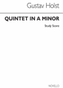 Quintet in A Minor op. 3 (H.11) for piano, oboe, clarinet, horn and bassoon study score