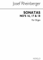 Josef Rheinberger, Sonatas 16-18 for Organ Orgel Buch