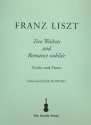 2 Waltzes  and  Romance oublie for violin and piano