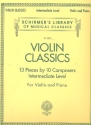 Violin Classics intermediate Level for violin and piano