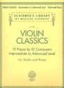 Violin Classics intermediate to advanced Level for violin and piano