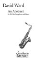 David Ward Abstract, An Alto Saxophone Buch