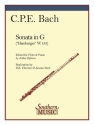 Carl Philipp Emanuel Bach Sonata In G (Hamburg) Flute Buch