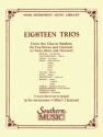 18 Trios - From the Classic Master for 2 flutes and clarinet (flute, oboe and clarinet) score and parts