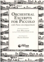 Orchestral Excerpts for Piccolo fr Piccolo-Flte und Klavier Klavierauszug mit Solostimme