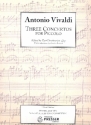 3 Concertos RV443, RV444, RV445 for piccolo and orchestra piccolo and piano