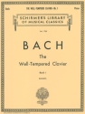 Johann Sebastian Bach, Well Tempered Clavier - Book 1 Klavier Buch