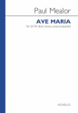 Paul Mealor, Ave Maria SATB Chorpartitur