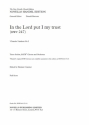 In The Lord Put I My Trust HWV 247 for mixed choir and piano choral score