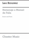 Leo Brouwer: Homenaje A Manuel De Falla (Score And Parts) Chamber Group, Flute, Oboe, Clarinet, Guitar Score and Parts