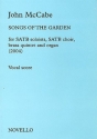 John McCabe, Songs Of The Garden Soprano Alto Tenor Bass Voice SATB Brass Quintet Organ Accompaniment Buch