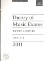 Theory of Music Exams Grade 1 2011 model answers