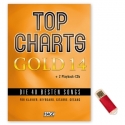 Top Charts Gold Band 14 (+2 CD's + Midifiles auf USB-Stick) Songbook Klavier/Keyboard/Gesang/Gitarre