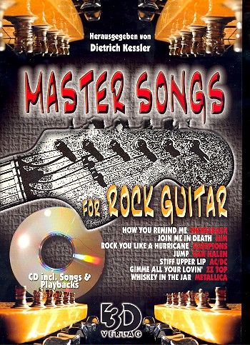 Master Songs for Rock Guitar (+CD): for voice/guitar/tab