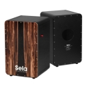 CaSela Black Pro Cajon - Dark Nut  Sela