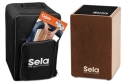 Primera Brown  Bundle (Cajon, Rucksack, Pad und Schule)  Sela