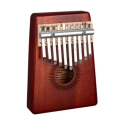 Kalimba Mahagoni 10 Rot  Sela-Set mit Kalimba, Polstertasche und Stimmhammer