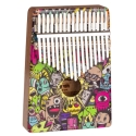 Art Series Kalimba 17 'Little Monster' (inkl. gepolsterte Tragetasche mit Schlaufe und Stimmhammer)