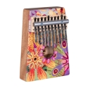 Art Series Kalimba 10 'Flower Power' (inkl. Tragetasche mit Schlaufe, zustzliche Stofftasche und Stimmhammer)