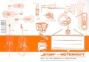 Notenheft Elementarheft DIN A5 quer mit Violinschlssel 4 Systeme 16 Seiten