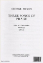 George Dyson, Three Songs Of Praise SATB and Piano or Organ Chorpartitur