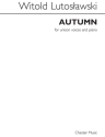 Witold Lutoslawski: Autumn Unison Voice, Piano Accompaniment