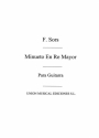 Minuet En Re Mayor D Major Gitarre Buch