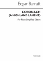 Edgar Barratt, Coronach (Simplified Version) Klavier Buch