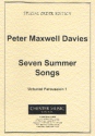 Peter Maxwell Davies, Seven Summer Songs - Untuned Percussion 1 Percussionensemble Stimme