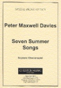 Peter Maxwell Davies, Seven Summer Songs - Soprano Glockenspiel Percussionensemble Stimme