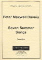 Peter Maxwell Davies, Seven Summer Songs - Recorder Percussionensemble Stimme