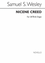 Samuel Wesley, Nicene Creed (Edited By George Garrett) SATB and Organ Chorpartitur