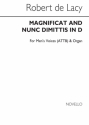 Robert De Lacy, Magnificat And Nunc Dimittis In D ATTB, Organ Accompaniment Chorpartitur