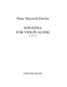 Peter Maxwell Davies: Sonatina For Violin Alone Violin Instrumental Work