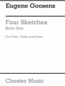 Goossens: Four Sketches - Book 1 (Score And Parts) Chamber Group, Flute, Violin, Piano Chamber Instrumental Work