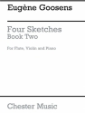 Goossens: Four Sketches Book 2 (Score And Parts) Chamber Group, Flute, Violin, Piano Chamber Instrumental Work