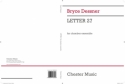 Bryce Dessner: Letter 27 (Score/Parts) Chamber Group Score and Parts