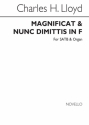 Charles Harford Lloyd, Magnificat And Nunc Dimittis In F SATB and Organ Buch